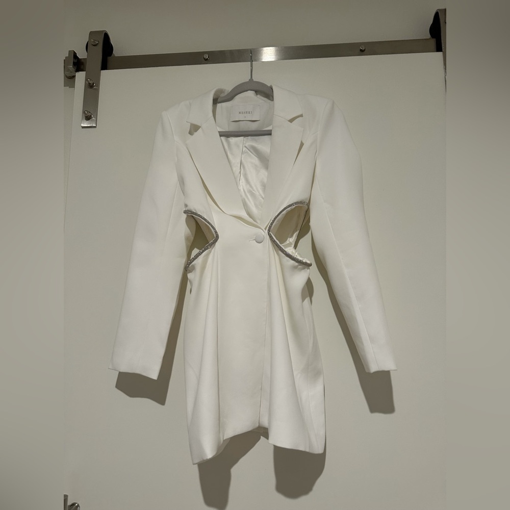Meshki Shyann diamante cut out blazer